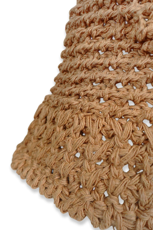 SUMMER STRAW HAT -SAND ORANGE-
